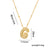 Letter Text Number Titanium Steel 18K Gold Plated Necklaces