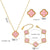 Luxurious Round Geometric Titanium Steel 18K Gold Plated Necklaces