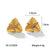 IG Style Textured Geometric Stainless Steel Electroplating Earrings