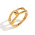 Minimalist Circle Geometric Stainless Steel 18K Gold Plated Rings