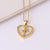 Women Chain Heart Flower Copper Electroplating Necklaces