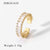 Women IG Style Circle Copper 18K Gold Plated Rings