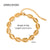 Unisex IG Style Chain Geometric Stainless Steel 18K Gold Plated Bracelets