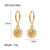 IG Style Stripe Geometric Stainless Steel 18K Gold Plated Earrings