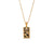 Fashion Quadrilateral Geometric Stainless Steel 18K Gold Plated Necklaces