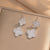 Moderate Luxury Flower Copper Diamond Inlay Stud Earrings