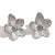 Fashion Flower Geometric Stainless Steel 18K Gold Plated Stud Earrings