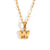 Minimalist Letter Geometric Stainless Steel 18K Gold Plated Necklaces