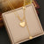 Fashion Heart Stainless Steel Electroplating Necklaces