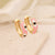 Women Retro Vintage Eye Copper Oil Dripping Earrings