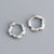 925 Sterling Silver Fashion Circle Silver Stud Earrings