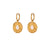 Fashion Round Circle Geometric Stainless Steel 18K Gold Plated Earrings