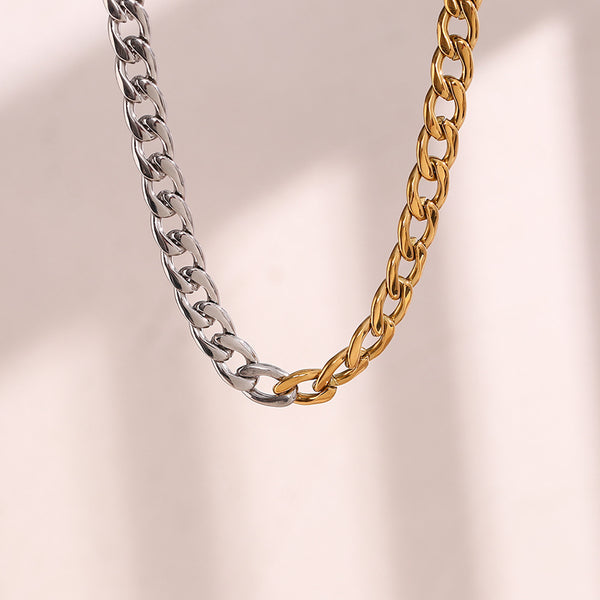 Fashion Chain Geometric Stainless Steel 18K Gold Plated Necklaces