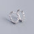 925 Sterling Silver Women Korean Geometric Geometric Silver Diamond Inlay Stud Earrings