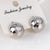 Moderate Luxury Sphere Square Circle Geometric Copper Diamond Inlay Stud Earrings