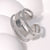 Open Ring Fashion Stripe Geometric Stainless Steel Electroplating Rings