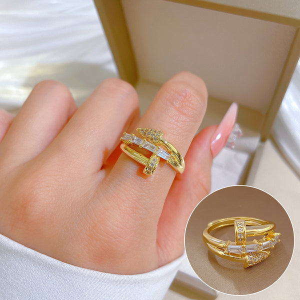 Korean Women Crown Brass Electroplating Rings