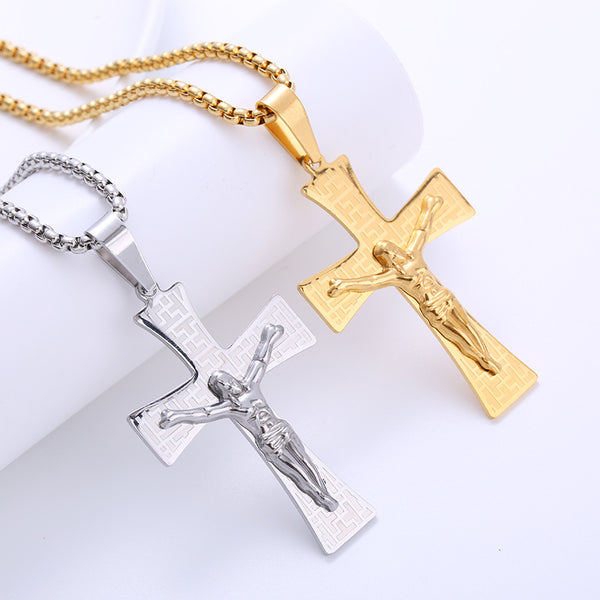 Retro Unisex Vintage Cross Cross Titanium Steel Electroplating Pendants