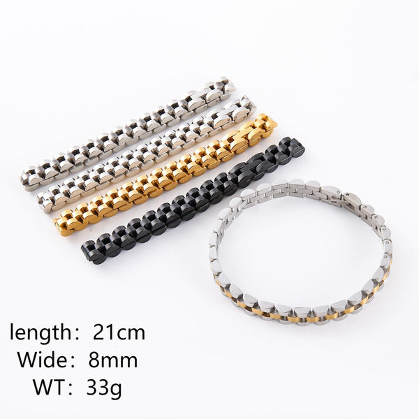 Women Minimalist Chain Stainless Steel Electroplating Bracelets