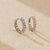 925 Sterling Silver Moderate Luxury Round Geometric Silver Diamond Inlay Earrings