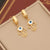 Expressive Eye Stainless Steel Oil Dripping Earrings