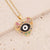 Women Eye Heart Copper Zircon Inlay Pendants