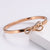 Fashion Women Diamond Heart Titanium Steel Electroplating Bangles