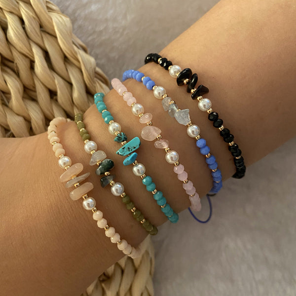 Women Wave Artificial Crystal Handmade Bracelets