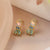 Irregular Geometric Copper Electroplating Stud Earrings