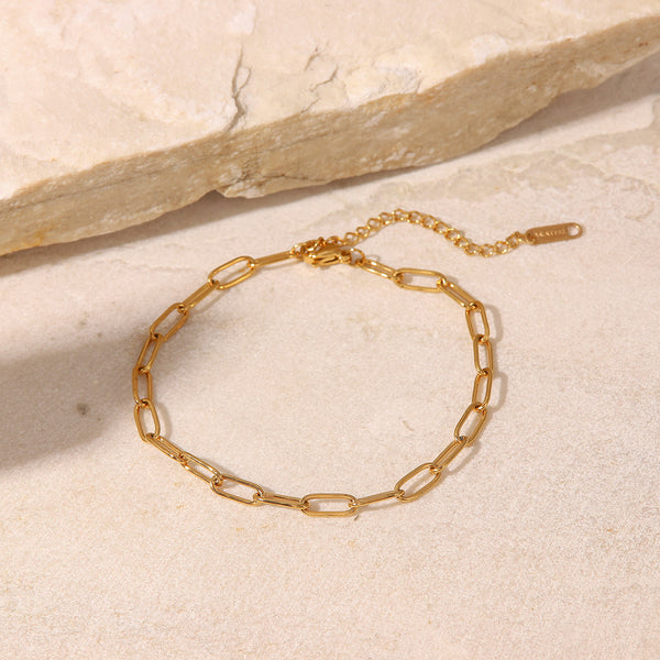 Women Minimalist Geometric 18K Gold Plated Anklets