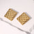 Quadrilateral Geometric Stainless Steel Electroplating Stud Earrings