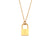 Fashion Letter Number Text Stainless Steel 18K Gold Plated Necklaces