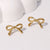 Minimalist Bowknot Bowknot Stainless Steel Electroplating Stud Earrings