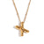 Fashion Letter Number Text Stainless Steel 18K Gold Plated Necklaces