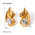 IG Style Irregular Droplet Stainless Steel 18K Gold Plated Earrings