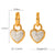 IG Style Heart Geometric Stainless Steel Electroplating Earrings