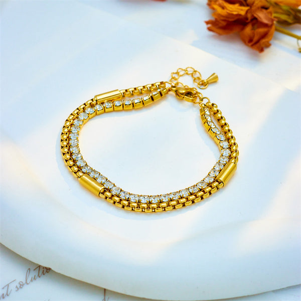 Women Chain Titanium Steel Electroplating Bracelets