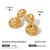 IG Style Circle Stainless Steel 18K Gold Plated Earrings