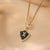 Moderate Luxury Letter Geometric Titanium Steel 18K Gold Plated Necklaces