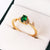 Luxurious Women Heart Geometric Zircon Zircon Inlay Rings