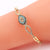 Korean Women Metal Butterfly Insect Copper Zircon Inlay Bangles