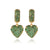 Luxurious Heart Heart Zircon Drop Earrings