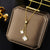 Moderate Luxury Quadrilateral Geometric Titanium Steel 18K Gold Plated Necklaces