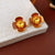 Medieval Flower Geometric Flower Alloy Oil Dripping Earrings