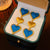 Medieval Heart Heart Plastic Electroplating Stud Earrings