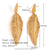 Fashion Leaf Geometric Stainless Steel 18K Gold Plated Drop Earrings