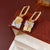 Luxurious Zodiac Sign Geometric Chinese Zodiac Animal Copper Zircon Inlay Earrings