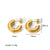 IG Style Circle Geometric U-Shape Stainless Steel Electroplating Earrings