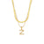 Fashion Letter Number Text Stainless Steel 18K Gold Plated Necklaces