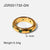 Women IG Style Round Geometric Stainless Steel 18K Gold Plated Rings